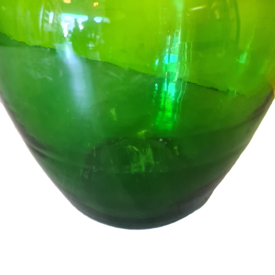 Image 1 of Small model green glass yeast bottle, 1950s