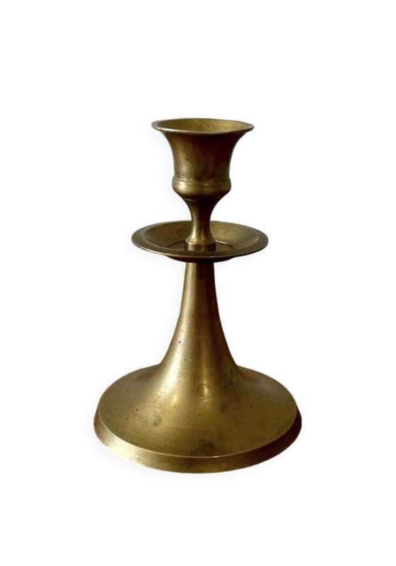 Image 1 of Low Brass Candle Holder