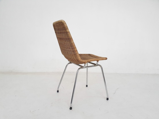 Image 1 of Mid-Century Rattan And Metal Dining Chair, The Netherlands 1960'S