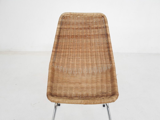 Image 1 of Mid-Century Rattan And Metal Dining Chair, The Netherlands 1960'S
