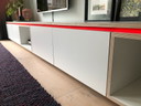 Clean wall furniture for long wall