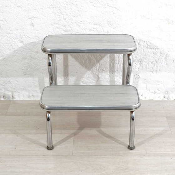 Image 1 of Mid-century stepladder for Maquet linoleum, chrome