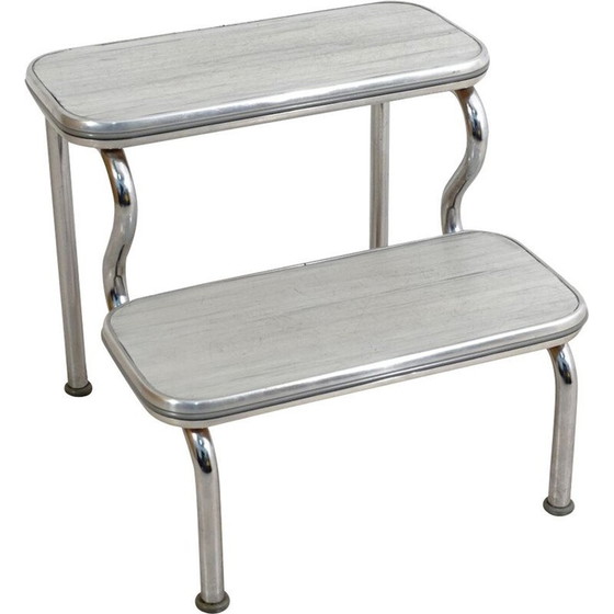 Image 1 of Mid-century stepladder for Maquet linoleum, chrome