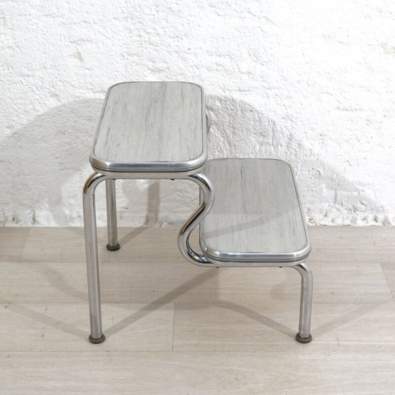 Image 1 of Mid-century stepladder for Maquet linoleum, chrome