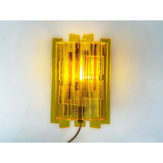 Image 1 of Vintage translucent acrylic wall lamp by Claus Bolby for Cebo Industri, Denmark 1960