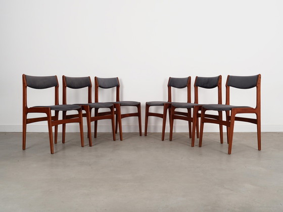 Image 1 of Set Of Six Teak Chairs, Danish Design, 1960S, Production: Denmark