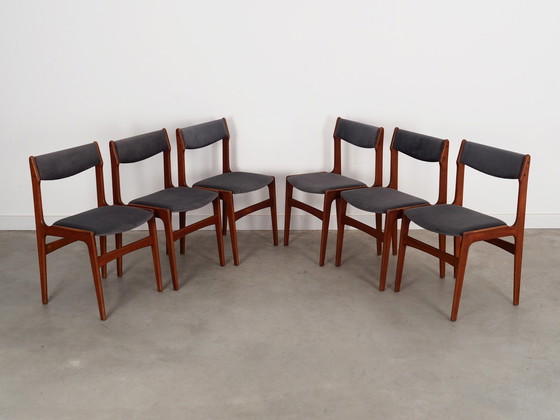 Image 1 of Set Of Six Teak Chairs, Danish Design, 1960S, Production: Denmark