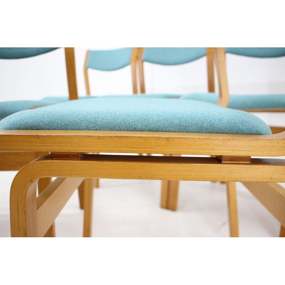 Image 1 of Set di 6 sedie vintage in legno curvato, Danimarca anni '60