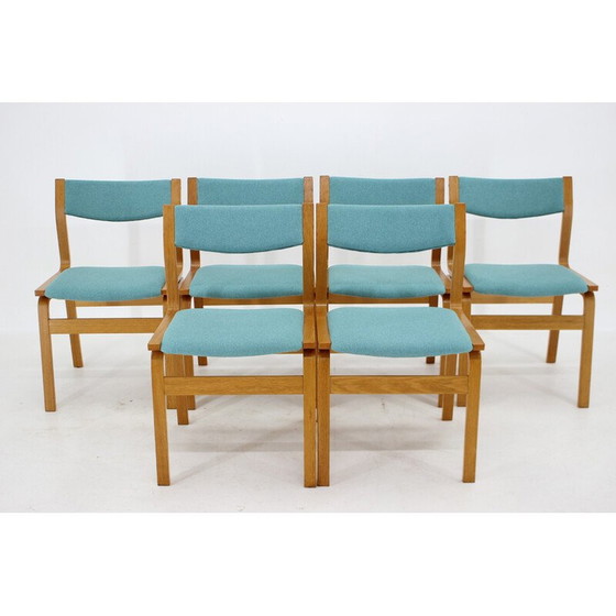 Image 1 of Set di 6 sedie vintage in legno curvato, Danimarca anni '60