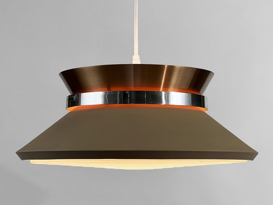 Image 1 of Aluminum Pendant Light By Carl Thore For Granhaga Metall. Sweden 1970S