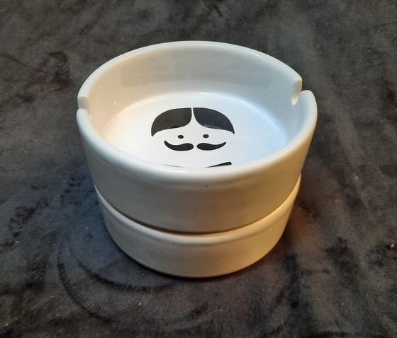 Image 1 of 2X 1970s Collectors Item Waechtersbach Ashtrays Man And Woman