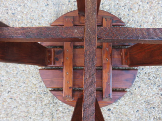 Image 1 of Swedish Pine Stool 60s 70s