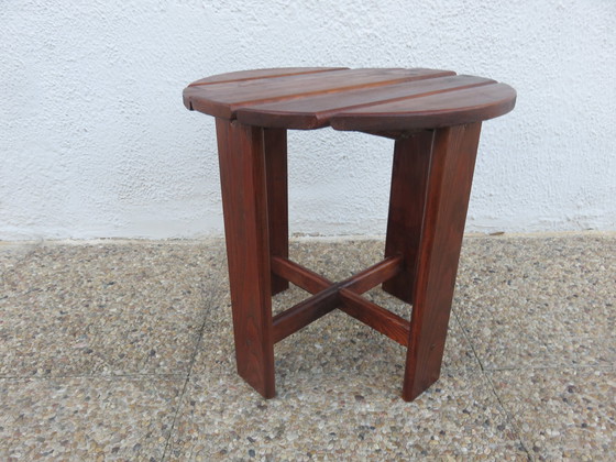 Image 1 of Swedish Pine Stool 60s 70s