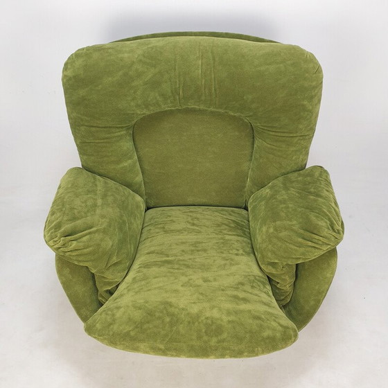 Image 1 of Vintage Space Age "Karate" armchair in fiberglass and velvet fabric by Michel Cadestin for Airborne, France 1970
