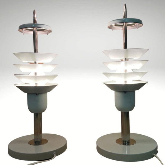 Image 1 of 2x Space Age Architectural Table Lamps