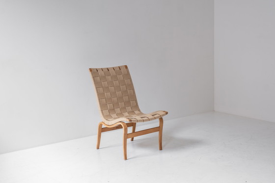 Image 1 of Eerste editie ‘Eva’ side chair door Bruno Mathsson voor Karl Mathsson, Zweden 1960s. 