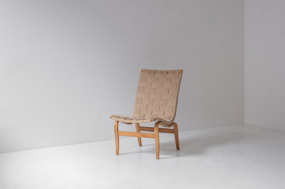 Image 1 of Eerste editie ‘Eva’ side chair door Bruno Mathsson voor Karl Mathsson, Zweden 1960s. 