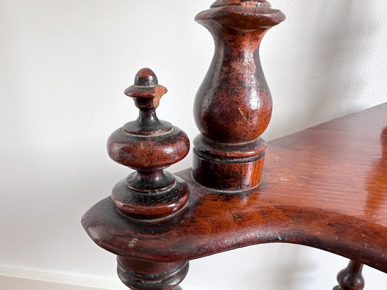 Image 1 of Antique Mahogany Corner Shelf | Display Shelving Unit