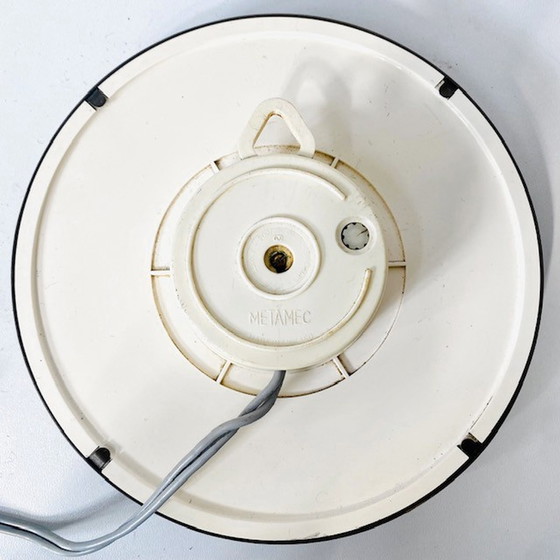 Image 1 of Horloge murale vintage Mid Century Metamec or métallisé