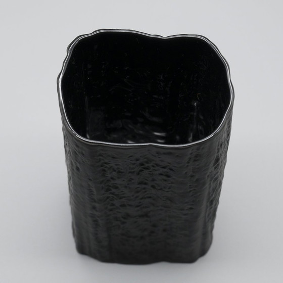 Image 1 of Martin Freyer Rosenthal Studio Linie Op-Art Relief Bisque Porcelain Vase Duo B&W