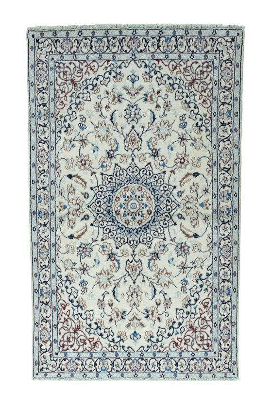 Image 1 of Hand Knotted Nain Carpet With Silk - 184 X 112 Cm