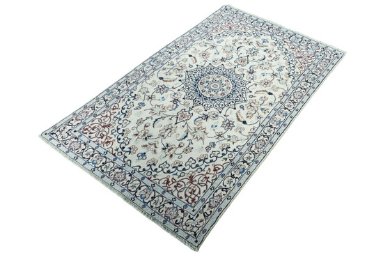 Image 1 of Hand Knotted Nain Carpet With Silk - 184 X 112 Cm