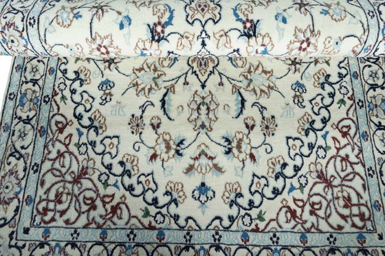 Image 1 of Hand Knotted Nain Carpet With Silk - 184 X 112 Cm