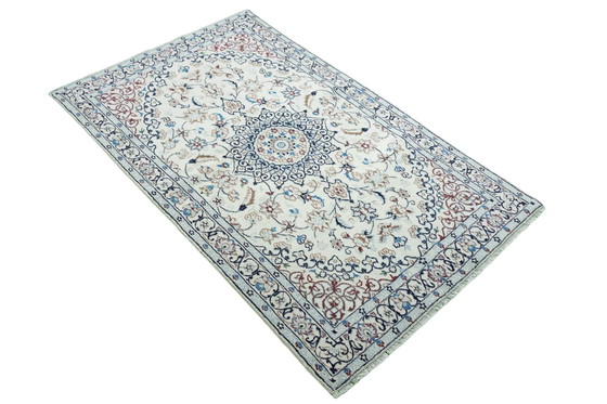 Image 1 of Hand Knotted Nain Carpet With Silk - 184 X 112 Cm