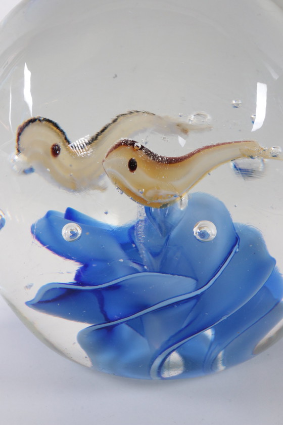 Image 1 of Glass aquarium Paperweight with fish