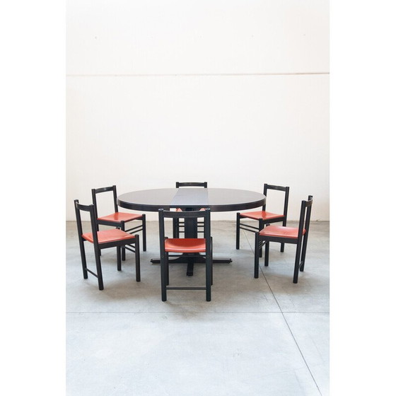 Image 1 of Vintage beech dining set, Italy 1980