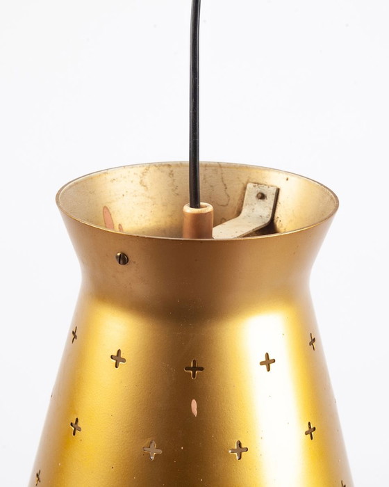 Image 1 of Gold German pendant lamp, 1960s