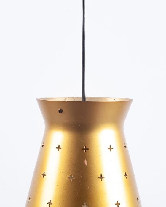 Image 1 of Gold German pendant lamp, 1960s