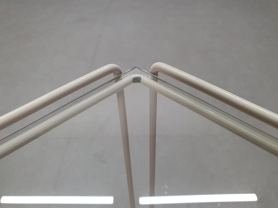 Image 1 of Max Sauze Side Table. Vintage Coffee Table 'Isocele' White.