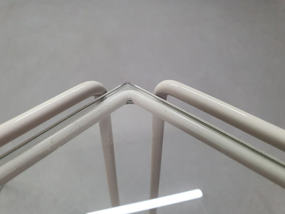 Image 1 of Max Sauze Side Table. Vintage Coffee Table 'Isocele' White.
