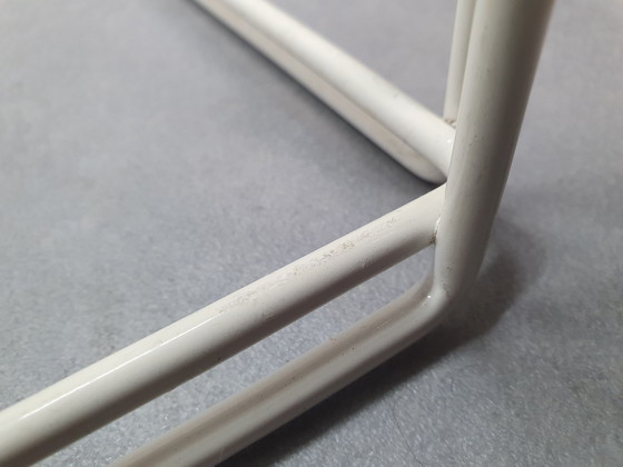 Image 1 of Max Sauze Side Table. Vintage Coffee Table 'Isocele' White.