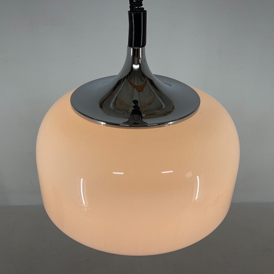 Image 1 of Mid century white pendant lamp by Harvey Guzzini for Meblo, Italy 1970s
