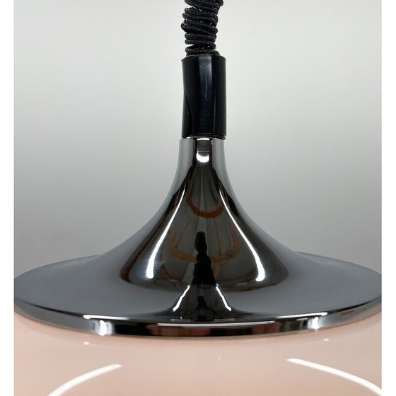 Image 1 of Mid century white pendant lamp by Harvey Guzzini for Meblo, Italy 1970s
