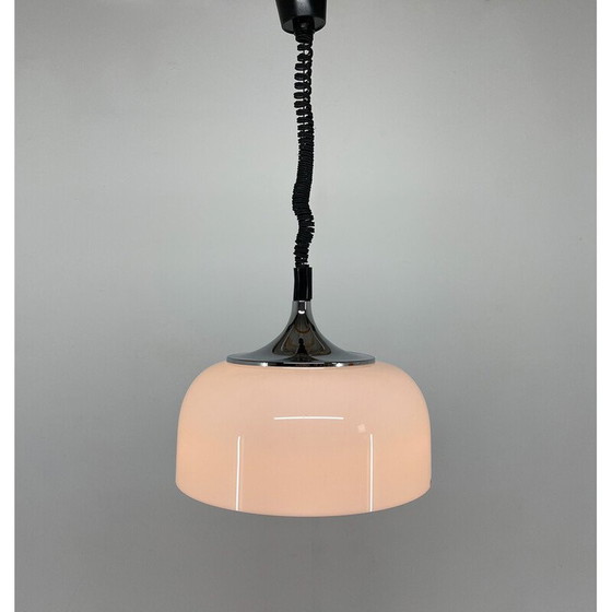 Image 1 of Mid century white pendant lamp by Harvey Guzzini for Meblo, Italy 1970s
