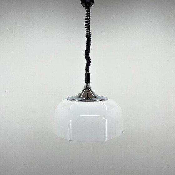 Image 1 of Mid century white pendant lamp by Harvey Guzzini for Meblo, Italy 1970s