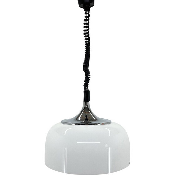 Image 1 of Mid century white pendant lamp by Harvey Guzzini for Meblo, Italy 1970s