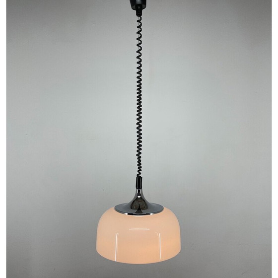 Image 1 of Mid century white pendant lamp by Harvey Guzzini for Meblo, Italy 1970s