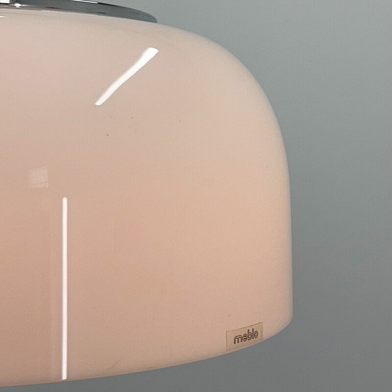 Image 1 of Mid century white pendant lamp by Harvey Guzzini for Meblo, Italy 1970s
