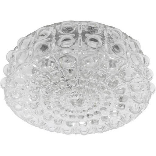 Vintage clear glass ceiling lamp by Helena Tynell, Germany 1960