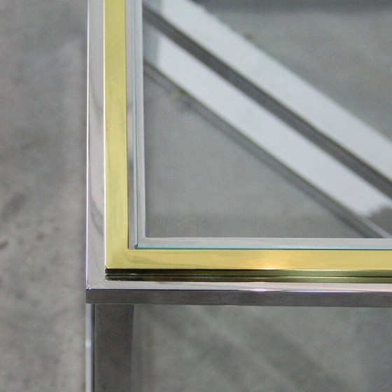 Image 1 of Pair of vintage glass coffee tables, 1970