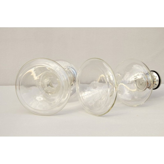 Image 1 of Pair of vintage glass and textile table lamps by Ingo Maurer for Design M, 1960s