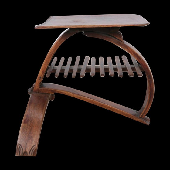 Image 1 of Antique Art Nouveau Jugendstil Curved Shoe Stool, 1890S