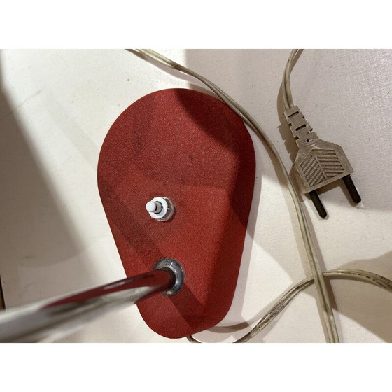 Image 1 of Lampada Aluminor vintage rossa e argento