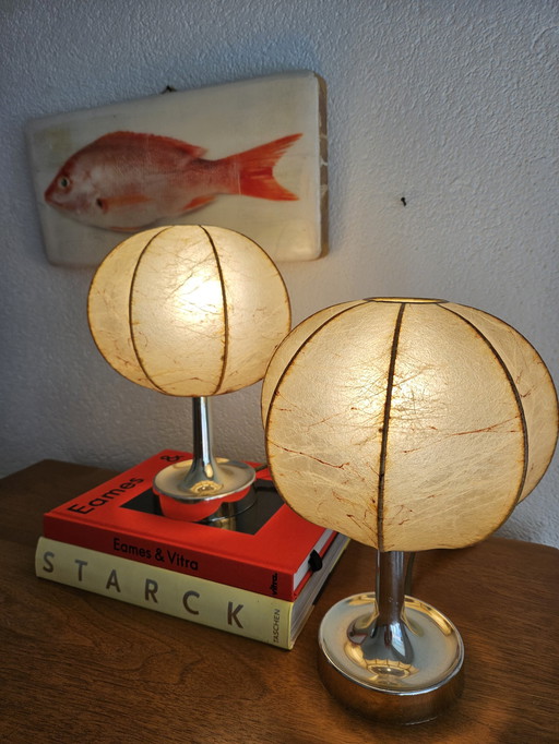 Set Friedel Wauer For Gold Lace Cocoon Lamps