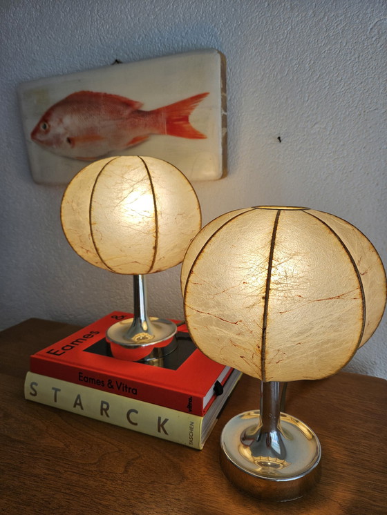 Image 1 of Set Friedel Wauer For Gold Lace Cocoon Lamps