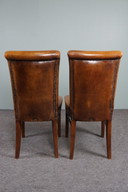 Set of 6 sheep leather dining room chairs